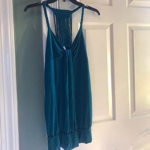Lush Turquoise Detailed Tunic Dress Medium
